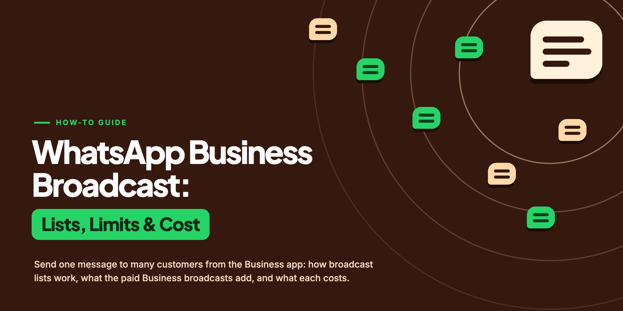 WhatsApp Business broadcast: one message fanning out to many customers